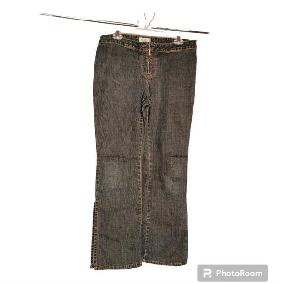 Jordache Hipster Stretch Jeans Vintage Front Zip Only No Buttons Blue Size 13/14 - Picture 2 of 8